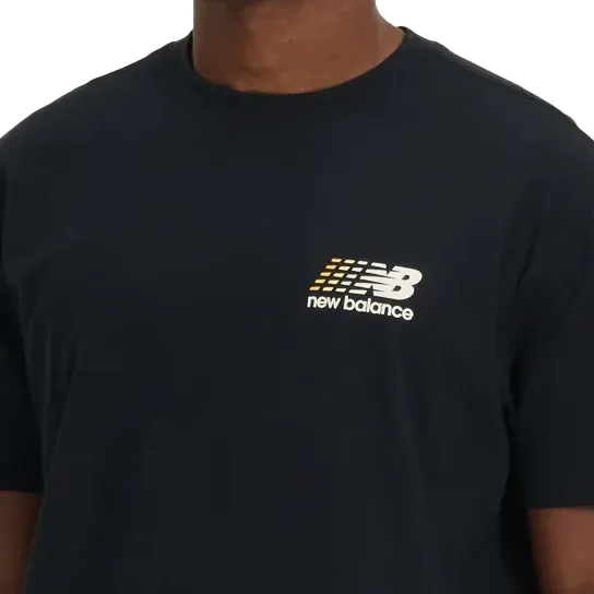 New Balance Camiseta MT51930B-BK M ATHLETICS Preto Algodao -4-